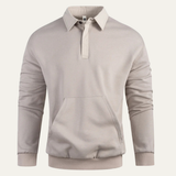 The Marettimo Men's Collared Cotton Polo Sweater with Pocket