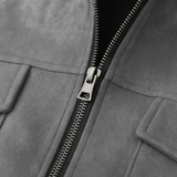 The Monte Carlo Men’s Gray Suede Jacket – Minimalist Luxury Winter Overshirt