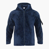 Men's Teddy Jacket with Zipper and Long Sleeves