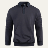 The Marettimo Men's Collared Cotton Polo Sweater with Pocket