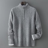 The Pinecrest Men's Warm Mock Neck Winter Knit Half Zip Sweater