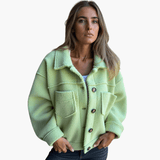 Women's Fleece Jacket with Buttons – Cozy & Warm