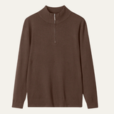 The Foxhaven Men's Cashmere Mock Neck Half Zip Knit Sweater