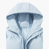 Women's Hooded Jacket with Zipper and Exterior Stitching