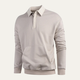 The Marettimo Men's Collared Cotton Polo Sweater with Pocket