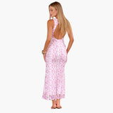 Lace Maxi Dress - Women's Style with V-Neck and Elegance