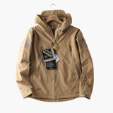 Men's Hooded Jacket with Zipper and Arm Pockets