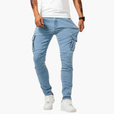 Men’s Cargo Jeans with Stretch and Pockets