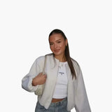 Round Neck Transitional Jacket for Women