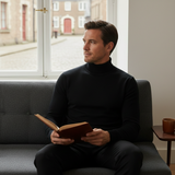 The Caernarfon Men's Slim Fit Turtleneck Casual Sweater