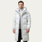 The Westminster Men’s Hooded Longline Black Puffer Coat
