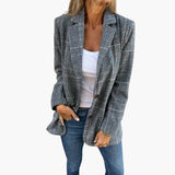 Checked Blazer for Women - Tailored Slim Fit Look