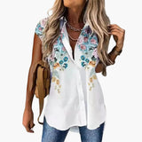 Summer Top for Women with - Butterfly Print Light