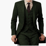 Men’s Three-Piece Suit with Lapels and Pants