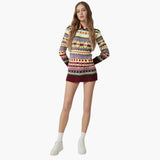 Women's sweater with round neckline and Norwegian pattern