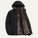 The Corvara Men’s Thick Plush Fleece Lined Winter Hooded Coat