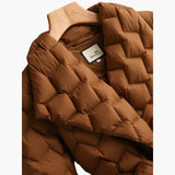 Down Coat with Belt for Women – Elegant & Warm