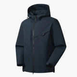 Men's Ski Jacket with Hood and Zipper Pockets