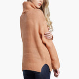 Women's sweater with turtleneck and long sleeves