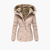 Women’s Jacket with Embossed Surface and Closures