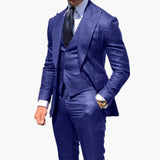 Men's Three-Piece Suit with Vest, Jacket, and Pants