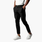 Men’s Stretch Chinos with Elastic Waistband and Slim Legs