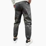 Men's Summer Pants with Button Placket and Elastic Cuffs