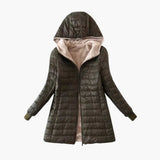 Women's Winter Jacket with Hood and Zipper