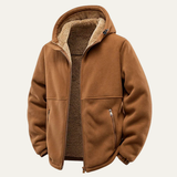 The Glenhaven Men’s Winter Soft Shell Fleece Zip Up Hooded Jacket