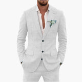 Men's Summer Suit with Lapel and Tailored Fit
