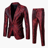 Men's Suit with Jacquard Pattern for All Seasons