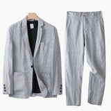 Men's Suit Set with Blazer and Pants for Spring Summer