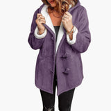 Women's jacket with hood and toggle closure