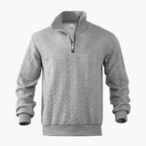 Men's Pullover with Cable Knit Pattern – Classic, Warm & Stylish