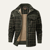 The Verbania Men’s Check Plaid Fleece Lined Flannel Jacket