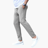 Men's Stretch Pants with Slim Legs and Waistband