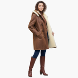 Women's Winter Coat with Hood and Synthetic Lining