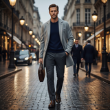 The Orkney Men's Smart Casual Winter Wool Blend Overcoat