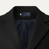 The Wilshire Men's Long Double Breasted Wool Blend Smart Overcoat