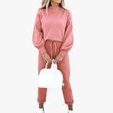 Two-Piece Jogging Suit for Women with High Collar