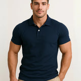The Santorini Men's Timeless Navy Blue Polo
