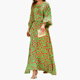 Women's Maxi Dress with Print – Boho & Summer Dress Style