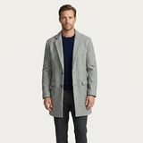 The Orkney Men's Smart Casual Winter Wool Blend Overcoat