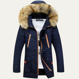 The Messina Men's Thicken Winter Fur Collar Parka Jacket