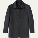 The Southgate Men’s Wool Down Mid Length Plaid Wool Trench Coat