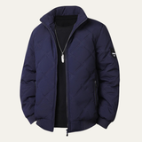 The Alassio Men’s Thick Warm Stand Collar Fleece Lined Quilted Jacket