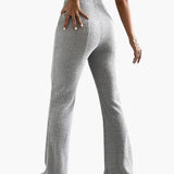 Wide High Waist Knit Pants for Women – Comfortable Lounge Fit