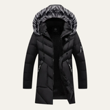 The Palermo Men's Hooded Thickened Fleece Collar Jacket