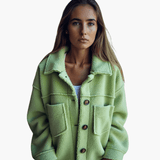 Women's Fleece Jacket with Buttons – Cozy & Warm