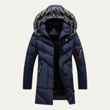 The Palermo Men's Hooded Thickened Fleece Collar Jacket